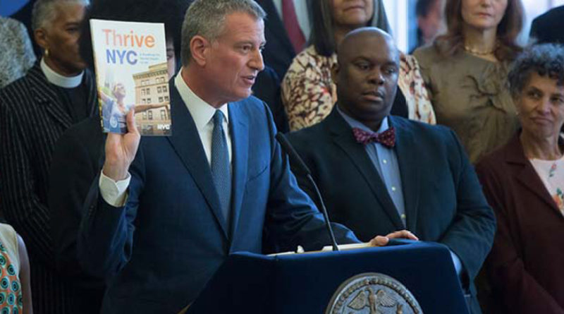 Mayor Bill de Blasio announces ThriveNYC, a comprehensive mental health plan for the City of New York.