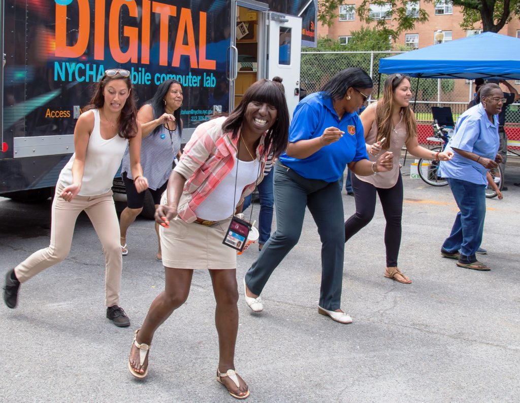 Dancing at the NextGen resource fair