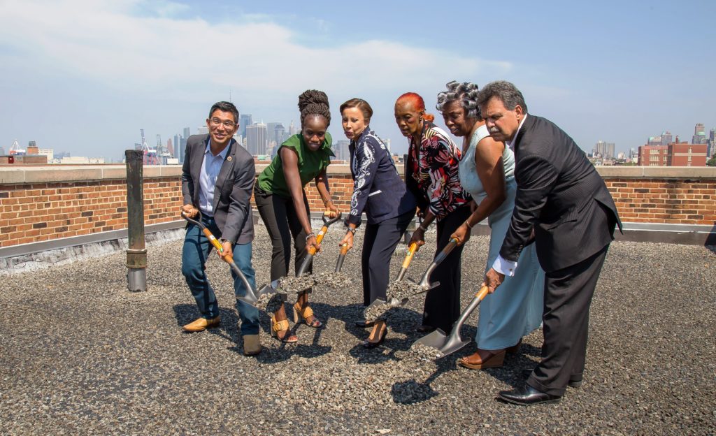 Red Hook Houses roof construction project groundbreaking