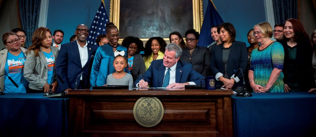 Mayor signing paid safe leave legislation
