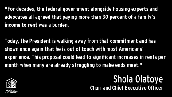 Chair's statement on federal budget