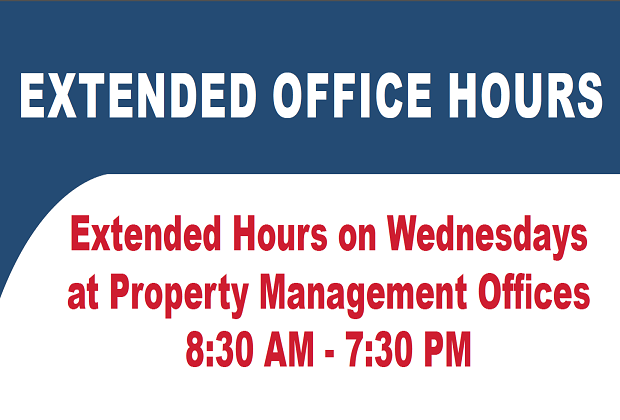 Extended Wednesday office hours