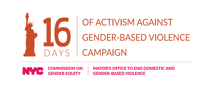 16 days of activism against gender-based violence campaign