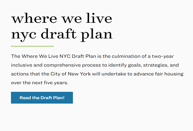 Where We Live NYC Draft Plan