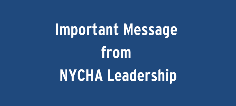 Message from NYCHA Leadership