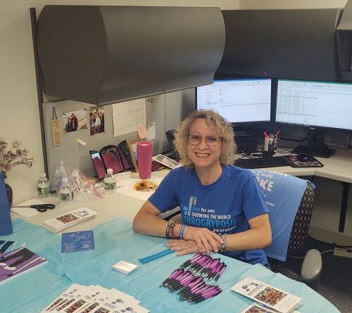Valerie Pepe at her office desk in NYCHA