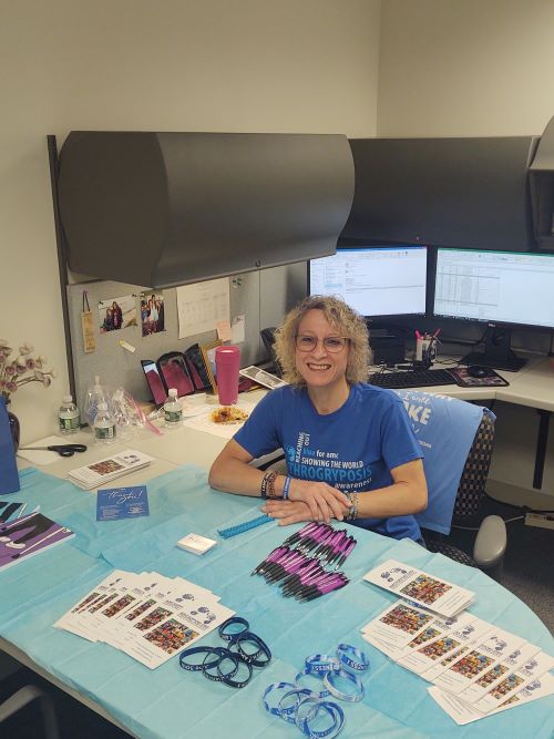 Valerie Pepe at her office desk in NYCHA
