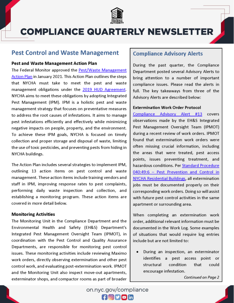 Compliance Quarterly Newsletter