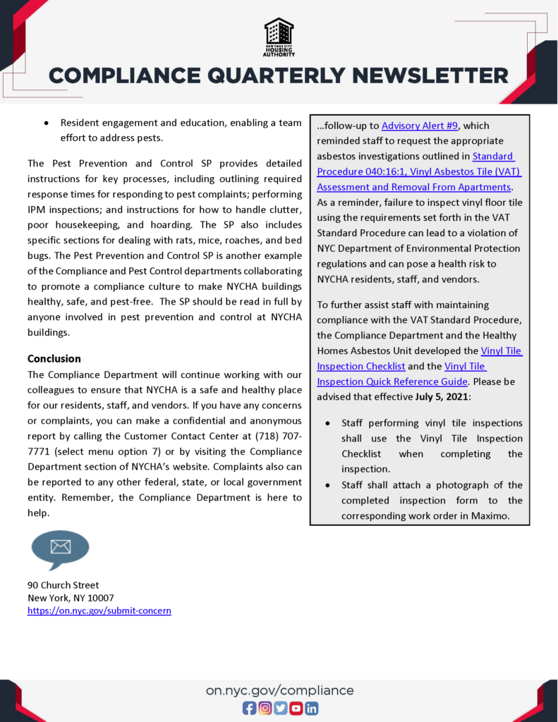 Compliance Quarterly Newsletter