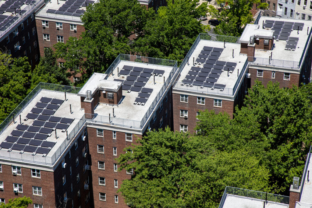 Solar panels at NYCHA