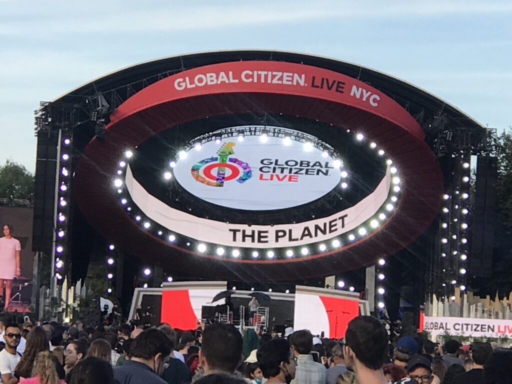 stage at an outdoor concert