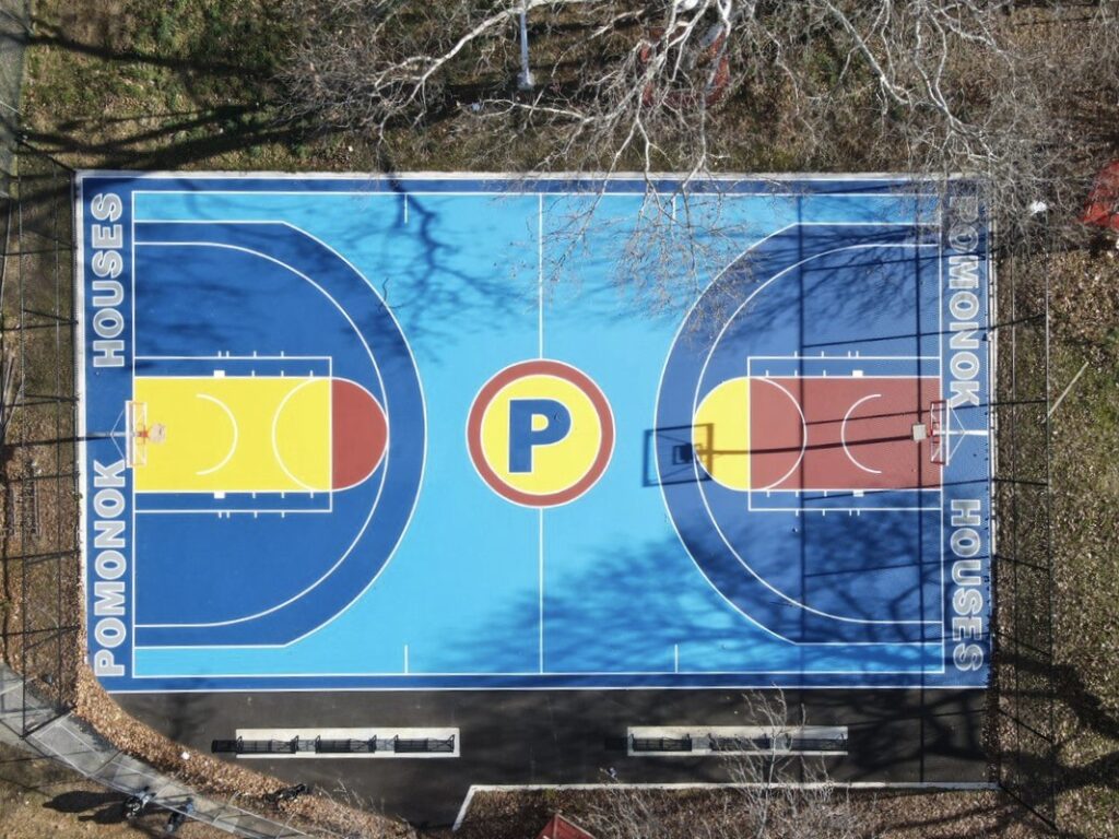 Pomonok basketball court aerial