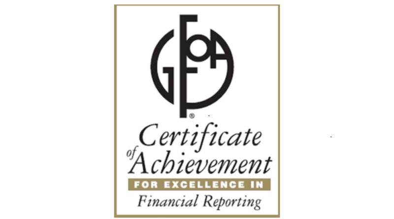 GFOA Certificate of Excellence in Financial Reporting