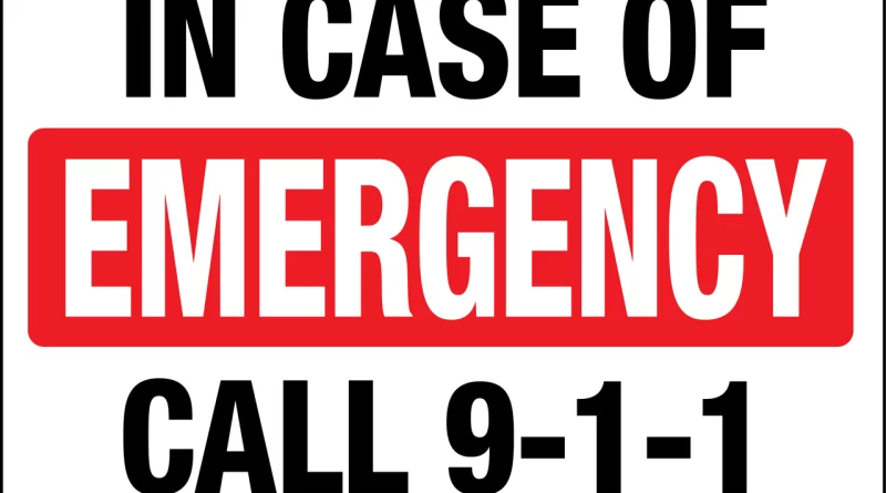 In case of emergency call 911