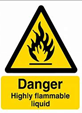 Flammable danger sign