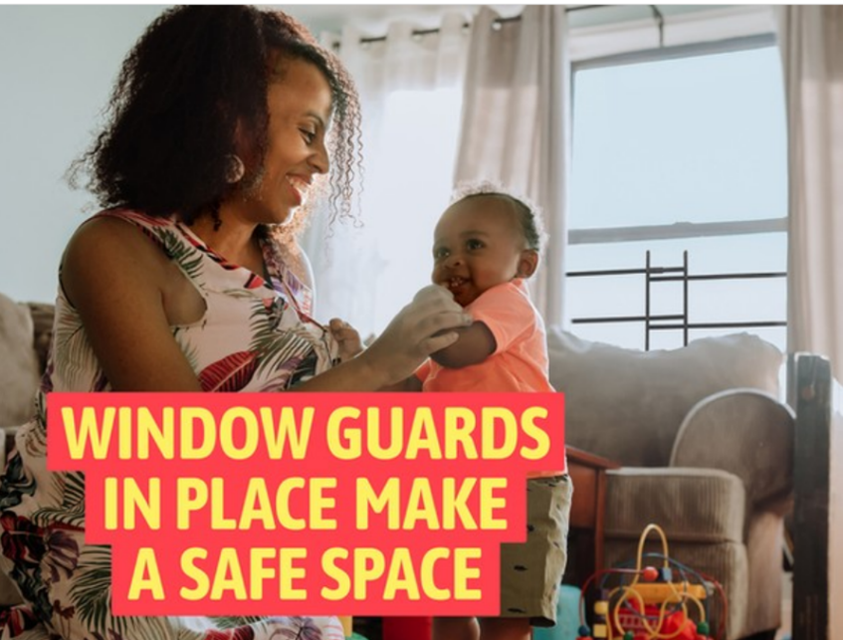 Window guards in place make a safe space