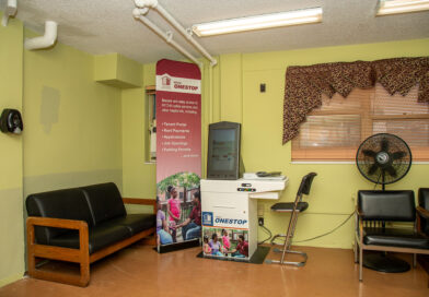 self-service-kiosk in the property management office of Eastchester Gardens