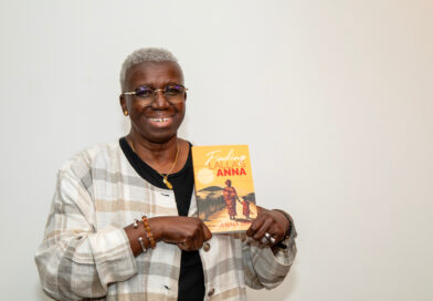 woman holding a book