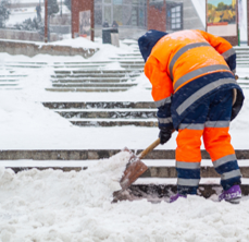 Shoveling snow