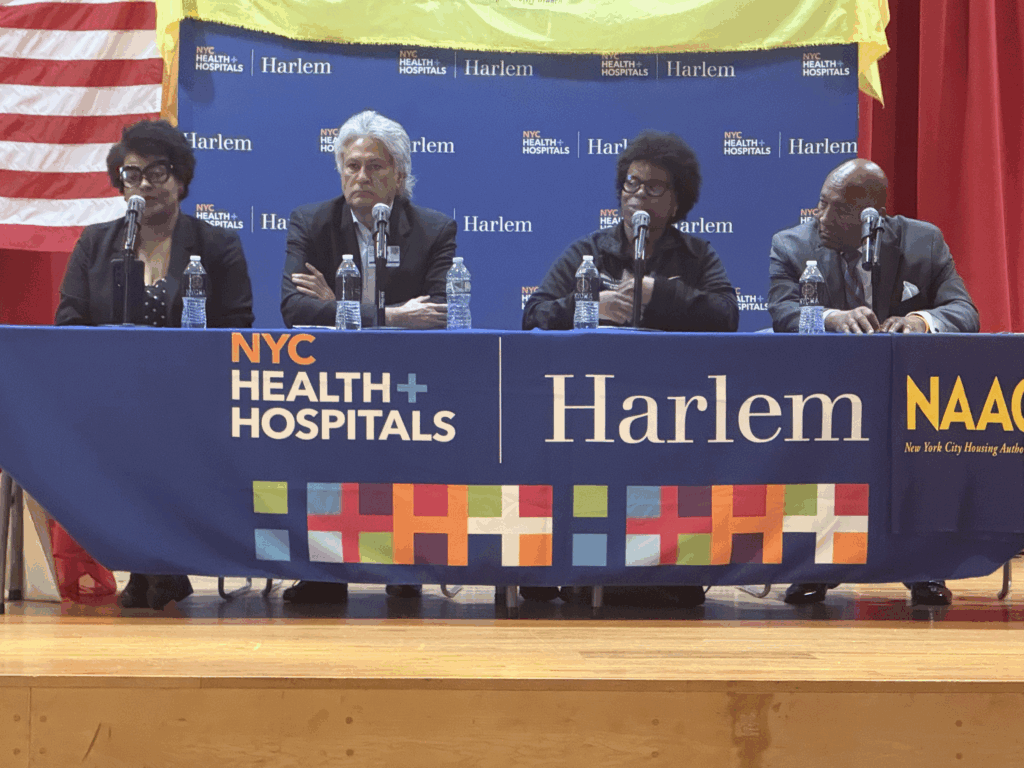 four panelists on stage