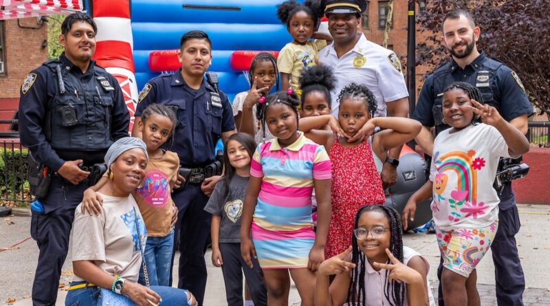 officers with children