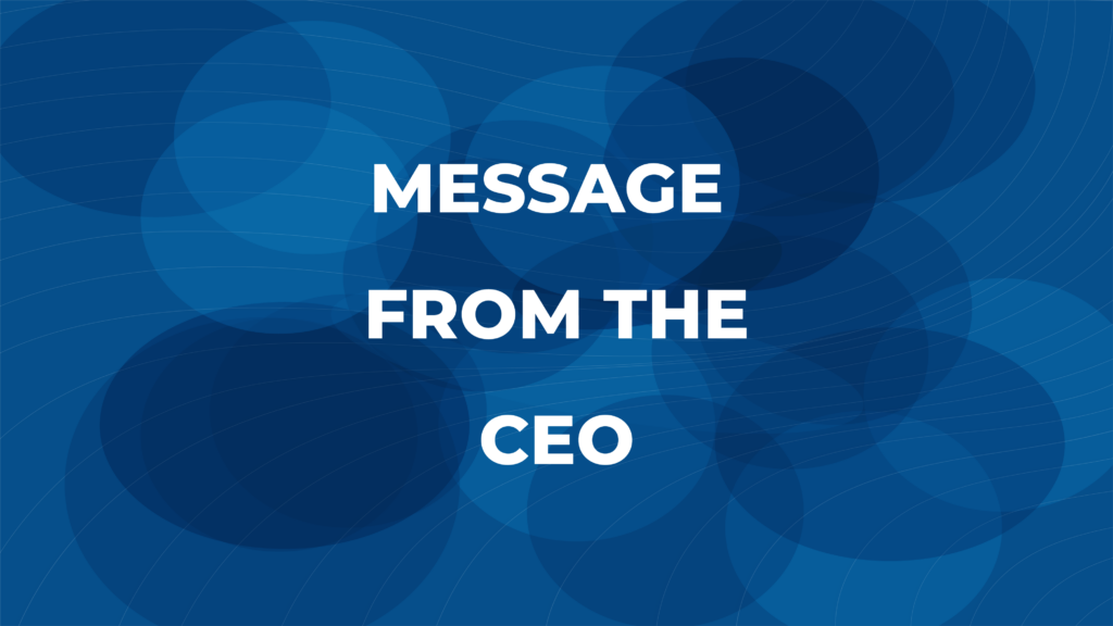 Message from the CEO