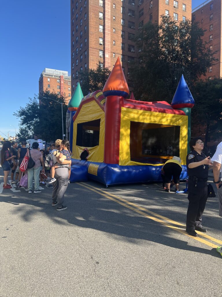 bouncy castle at a street festival