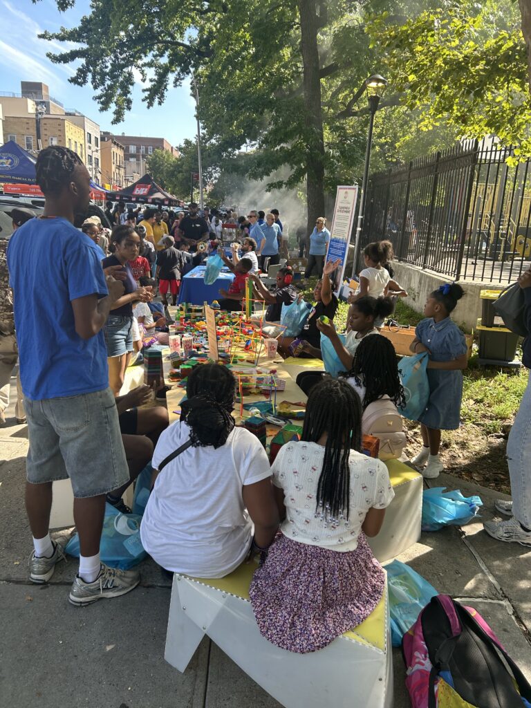 people at a street festival