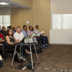 A representative from the City’s Department of Citywide Administrative Services discusses civil service exams Job fair