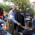 Backpack giveaway at Williams Plaza Backpack giveaway at Williams Plaza