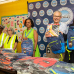 Backpack giveaway at Williams Plaza Backpack giveaway at Williams Plaza