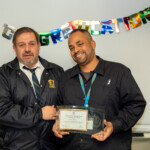 NYCHA General Manager Vito Mustaciuolo and Caretaker Jason Flores, DeCarlo Award runner-up. DeCarlo awards