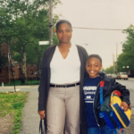 Shaniqua Lewis and her mother outside Mariners Harbor. Summer Housing Boy author