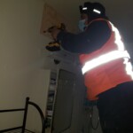 ESD staff making repairs.