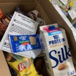 Donated box of groceries for residents.