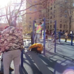 Carver Houses residents work out at an Adult Fitness Zone developed in partnership with the Trust for Public Land and Mt. Sinai Hospital (photo from January 2020). Carver Houses residents work out at an Adult Fitness Zone developed in partnership with the Trust for Public Land and Mt. Sinai Hospital.