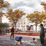 A rendering of the "Opening the Edge" Connected Communities project. A rendering of the "Opening the Edge" project.