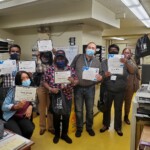 Jefferson Houses staff met with senior management for a site visit. Customer Service Jefferson site visit