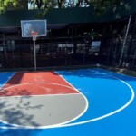 Newly painted surfaces for the play areas at Brooklyn's Fiorentino Plaza. Fiorentino Plaza play area