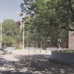 The dedicated site for the communal barbecue area before renovations. Pomonok bbq area before