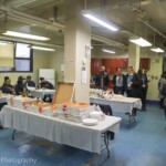 Work order program employees gathered for a lunch celebration honoring their service at Queensbridge Houses.