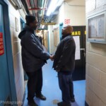 Chief Operating Officer Daniel Sherrod met with some of the staff during a visit to West Brighton.