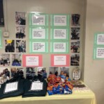 Snacks, swag, and Celebration Station posts at Wyckoff Gardens