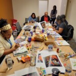 RSPI staff "sip and paint."