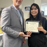 Vice President for Environmental Health and Safety Patrick O’Hagan presented service awards to several EHS staff.